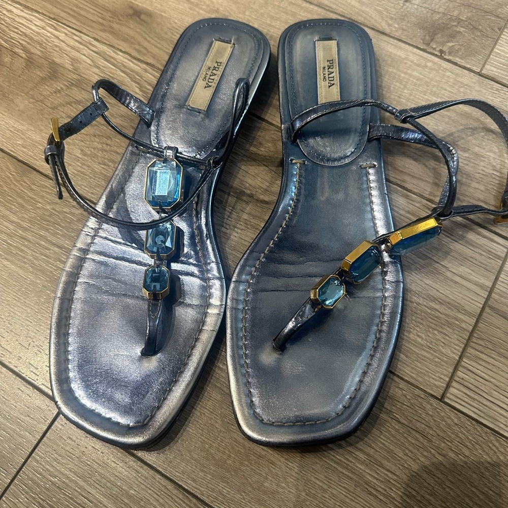 Prada Milano Jewel Sandals
